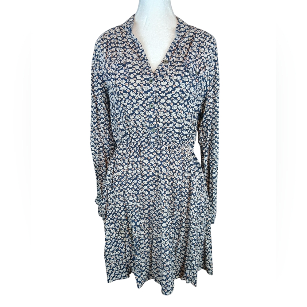 Angie Rayon Floral Dress With Pockets Size Large SAHM